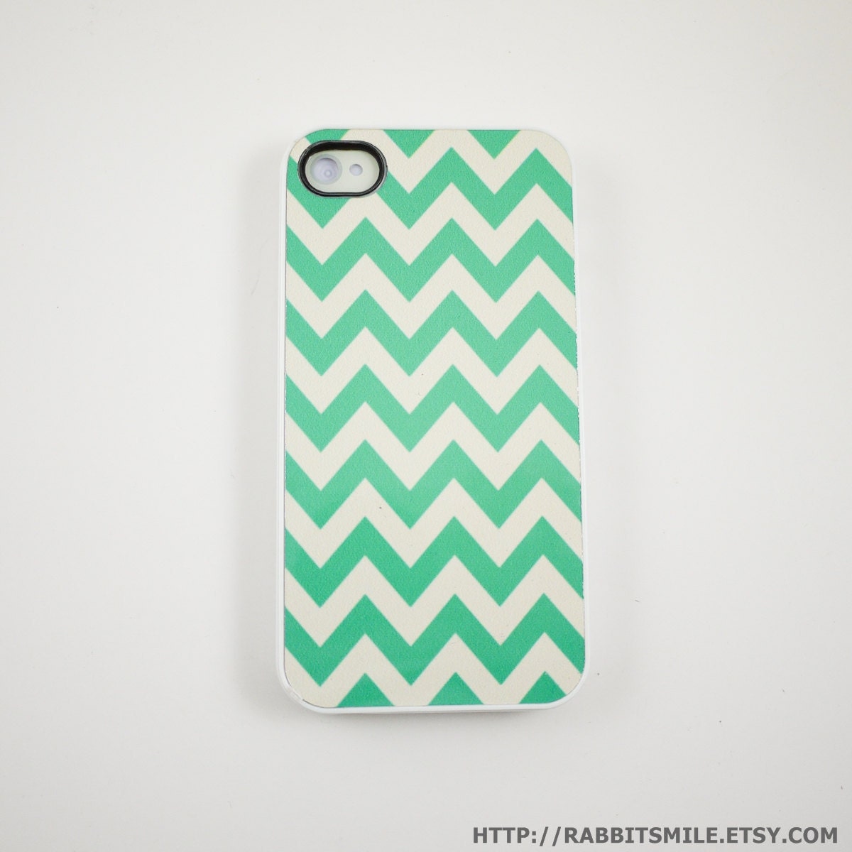 iPhone 5 Case, iPhone 4 case, iPhone 4s Cover , Hard Plastic iphone 5 Cover, cases - Chevron Zig Zag in Mint