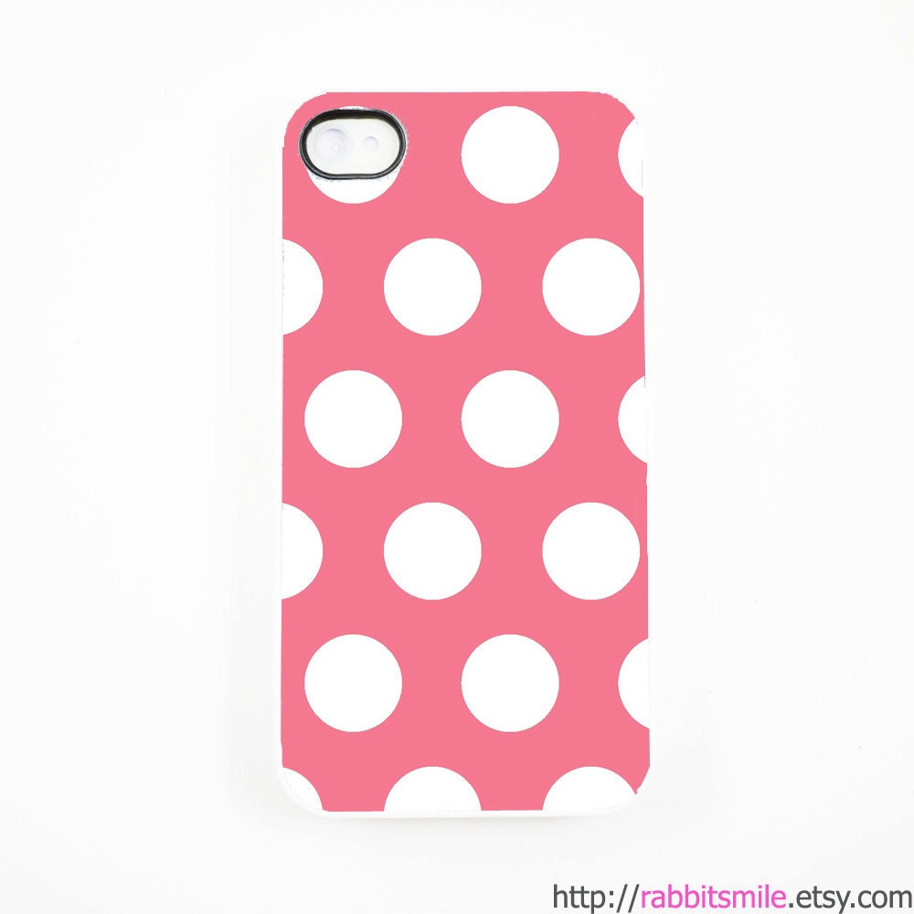 iPhone 5 Case, iPhone 4 case, iPhone 4s Cover , Hard Plastic iphone 5 Cover, cases -Pastel Pink Polka Dot
