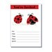DIY Lady bug party invitation - blank -  Printable