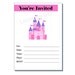 Princess castle party invitation - blank -  Printable
