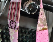 DSLR Padded Camera Strap Cover Pinks and Browns-Made to Order-OOAK