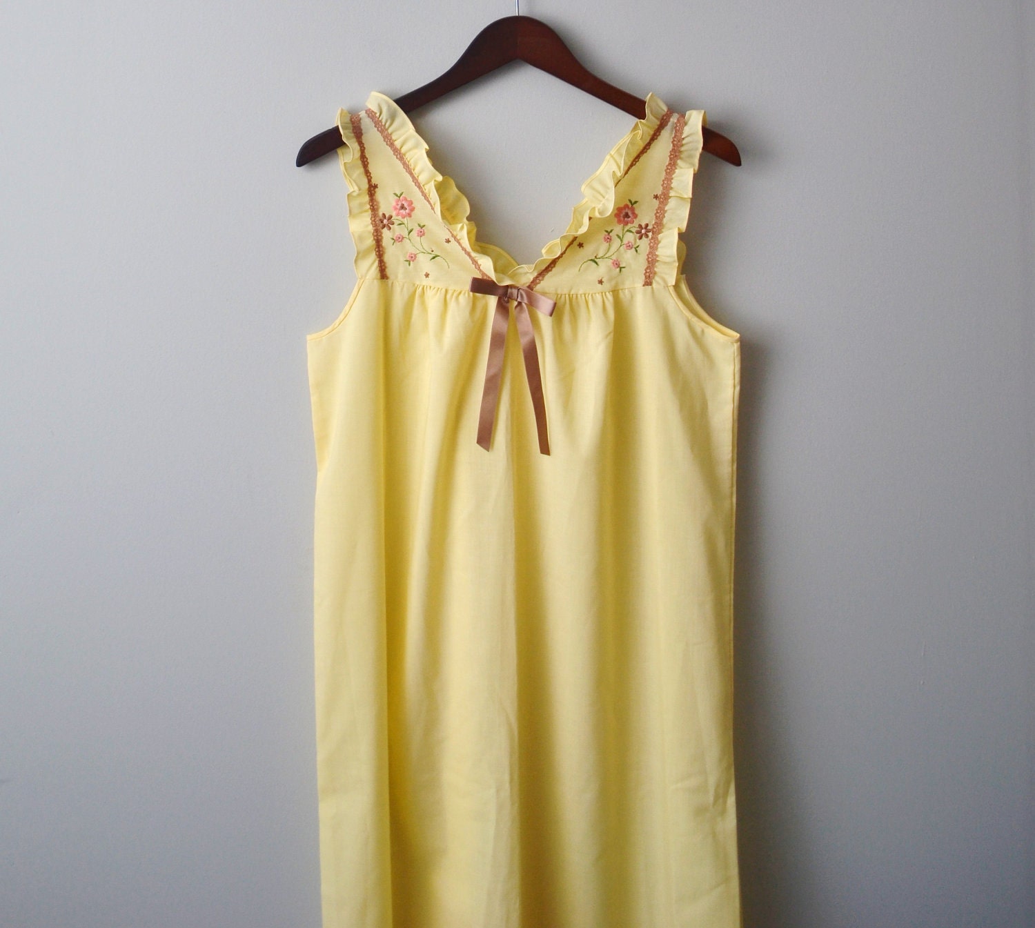 Vintage pastel country sleepwear long size aprox large - AlicjaVintage