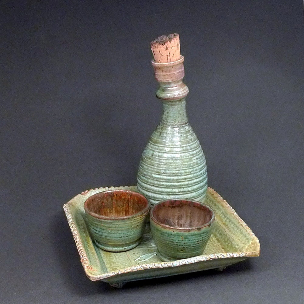 Jade Tokkuri Sake Set
