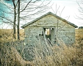 Rustic Stone House Rural Abandoned Wall Art - 11x14 Photograph with white border