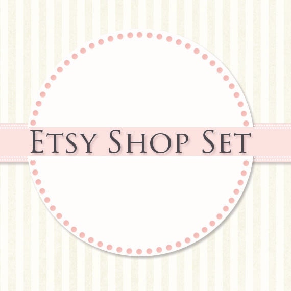Professional Premade Etsy Shop Set - Shabby Chic Me (Banner, avatar, placeholders)