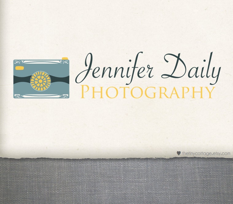 Premade Logo and Watermark Design - Decorative Vintage Camera - (No.245)