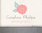 Premade Logo and Watermark Design -Caroline Phelps - Coral Flower (No.254)