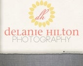 Premade Logo and Watermark Design - Delanie Hilton - Sunflower Monogram (No.273)