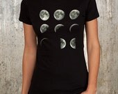 Phases of the Moon - Women's Graphic Tee - Available in S, M, L and XL