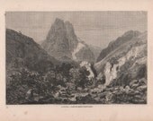 Antique French Engraving from 1860- The Dauphine- France
