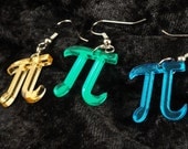 Pi Symbol Acrylic Earrings