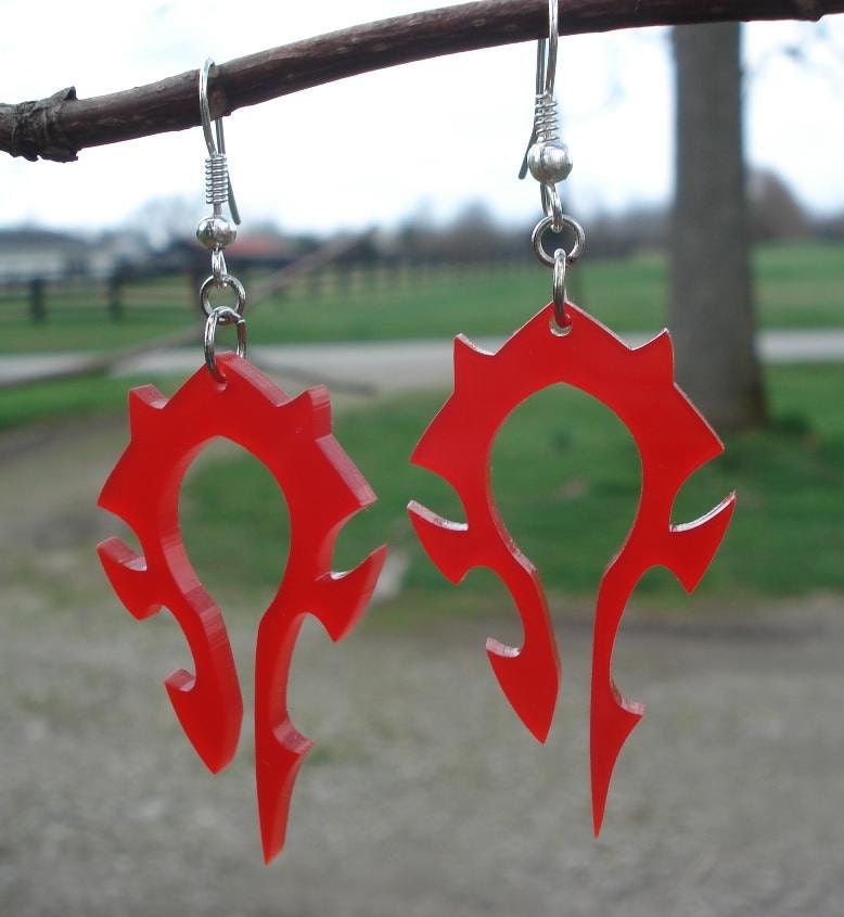 World of Warcraft - Horde Logo Inspired Acrylic Earrings