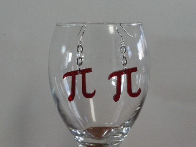 Pi Symbol Acrylic Earrings