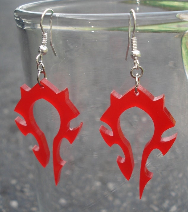 World of Warcraft - Horde Logo Inspired Acrylic Earrings