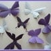 3D Wall Butterflies - 15 Lavender, Lilac Purple, Dark Plum, White Butterfly Silhouettes, Nursery, Home Decor, Wedding
