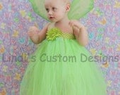 Tinkerbell inspired Fairy Princess Tutu Dress Costume for Birthdays, Vacations, Pageants, or Photos up to 4T