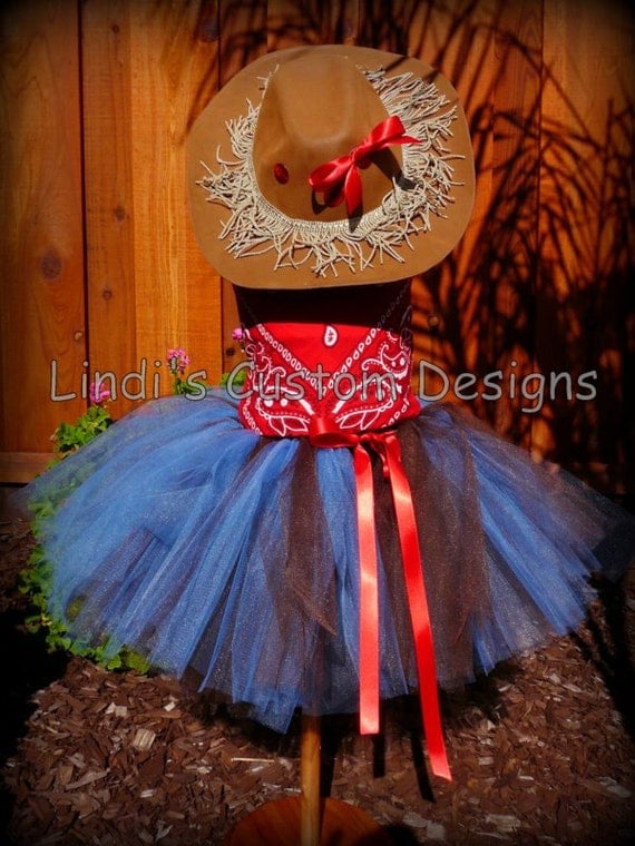 Cowgirl Tutu Costume Ensemble for Toddlers up to 23" Chest Measurement for Pageants, Birthdays, or Dress Up