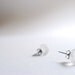 Frosty Ice Glass Earrings Studs