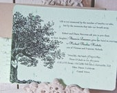 Plantable Seed Paper Wedding Invitation Suite, Tree of Love Design - Set of 25