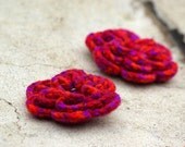 Multicolor Crochet Flower Brooch Blossom Love Heart Pin Accessory by dodofit on Etsy