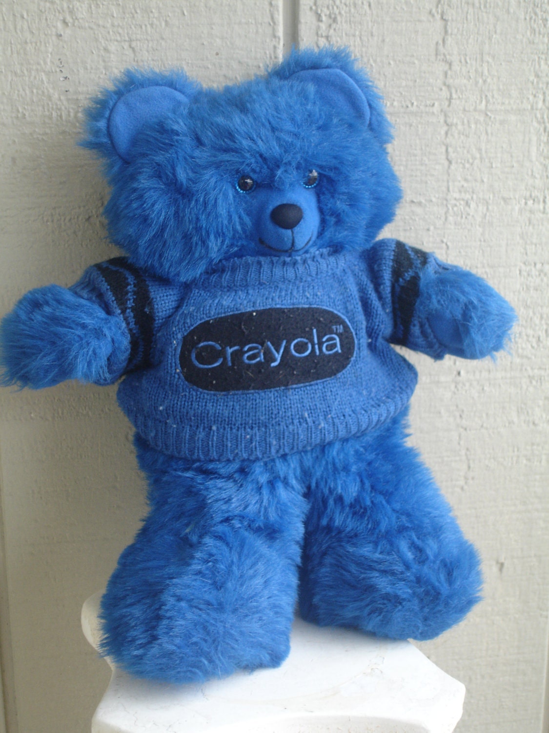 Vintage Crayola Crayon BLUE Bear 1986