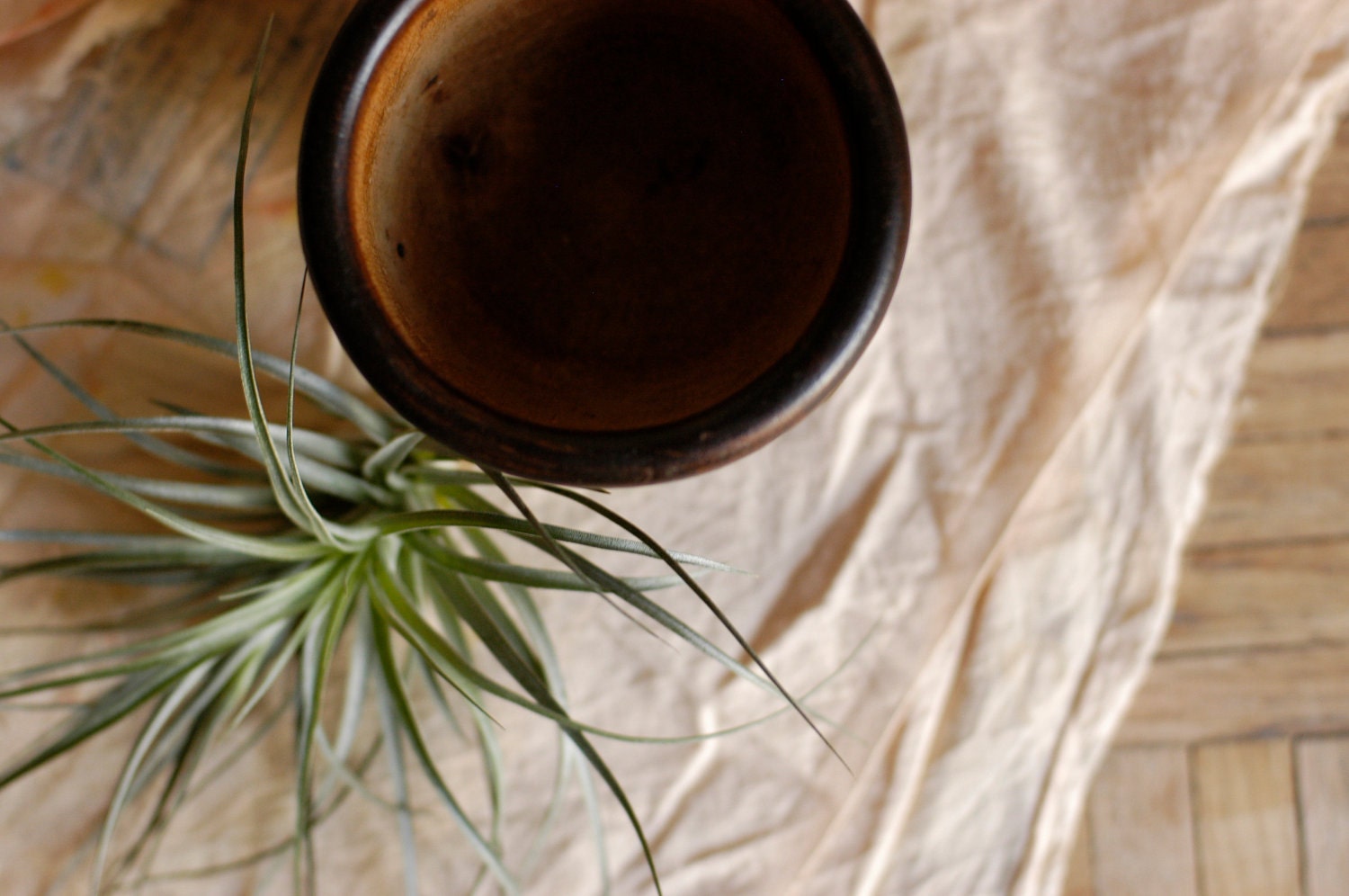 Vintage Wood Mortar, Treenware Goblet, Wood Urn