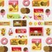 FQ Donuts Candy Biscuit Animals White Lightweight Canvas Fabric