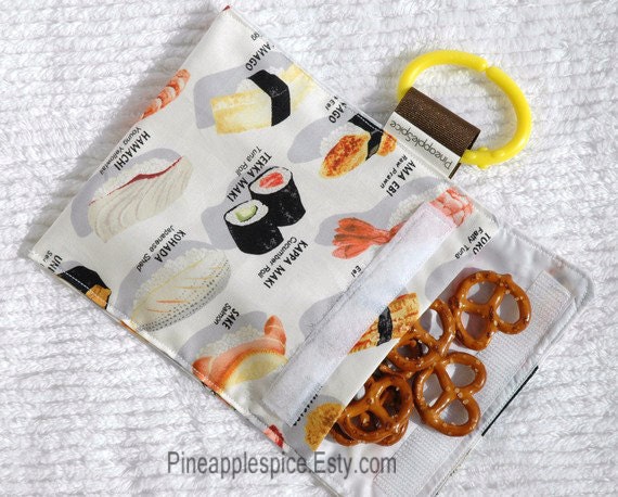 Sushi Eco Friendly sandwich bag   Perfect for traveling with snacks for  ADULTS and children
