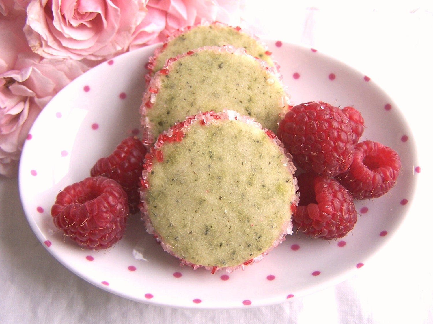 Spring Celebrations Raspberry White Tea Cookies 1 Dozen