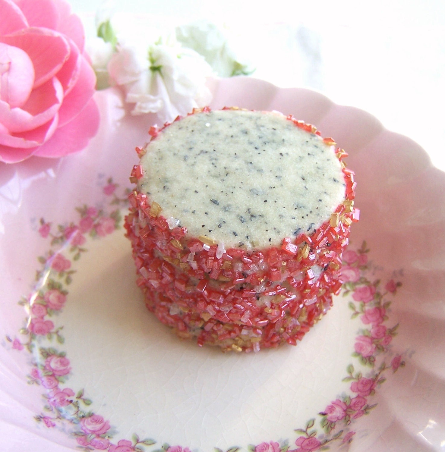 Cherry Almond Tea Sugar Cookies 1 Dozen Edible Mother's Day Treats