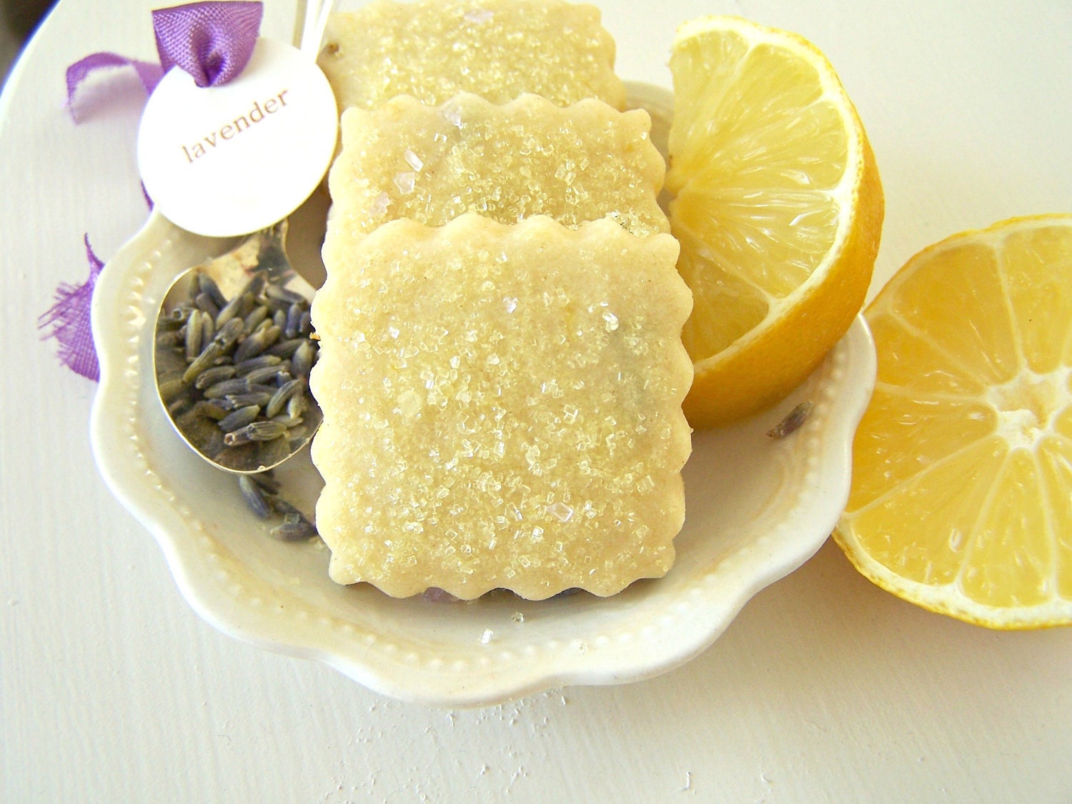 Spring Celebrations - Sweet Mother's DayTreat - MINI Lemon Lavender Cookies - 3 Dozen Shortbread