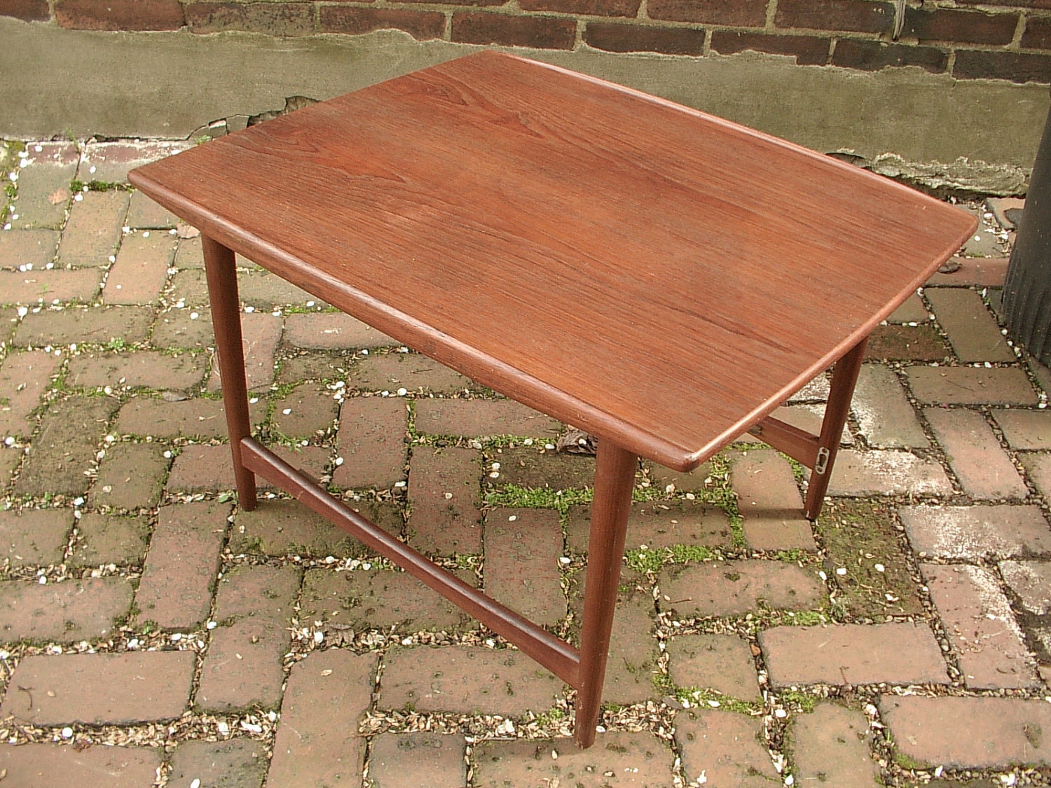 Mid Century Modern coffee table, Danish teak, vintage 1950's living room furniture, Moreddi, Pittsburgh