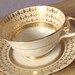 1930's gold tea cup and saucer set, Aynsley, english, antique, bone china
