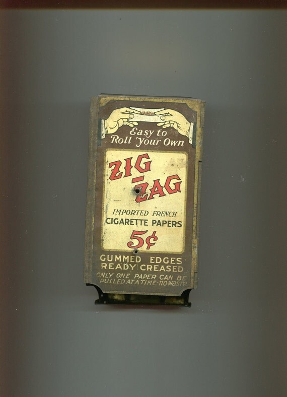 Vintage Early 1900's Tin Zig Zag Cigarette Paper by b4tape on Etsy