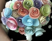 Wedding Bouquet CUSTOM Paper Floral Flowers Roses Bridal - great for brides, bridesmaids, or as a keepsake