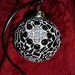 Mosaic Hanging Lamp Globe - Black, Ornate - Stainless Steel - Pendant -LED light inside - OOAK