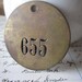 Vintage Hotel Room Key Tag 655