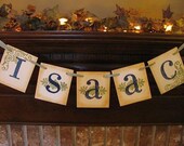 Personalized Custom Colors Boy Name Banner Shower Gift Nursery Wall Decoration