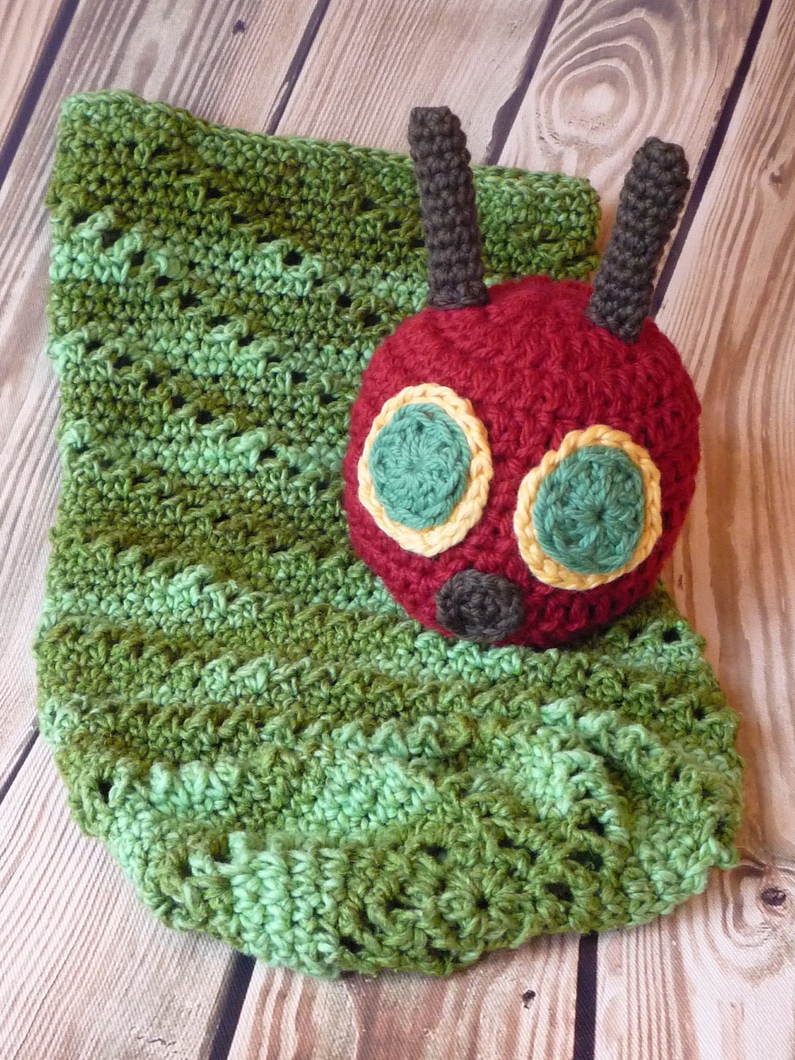 Very Hungry Caterpillar Hat and Cocoon Set - Newborn Photography Prop, Made-to-Order
