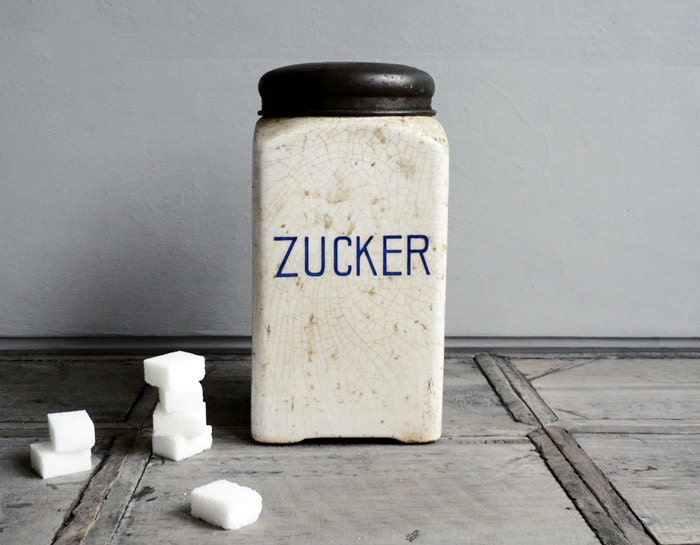 ANTIQUE ///// Porcelain Sugar Canister