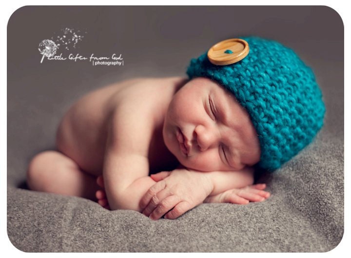 Bubble Button Beanie Knitting Pattern - PDF Sale - Instant Digital Download