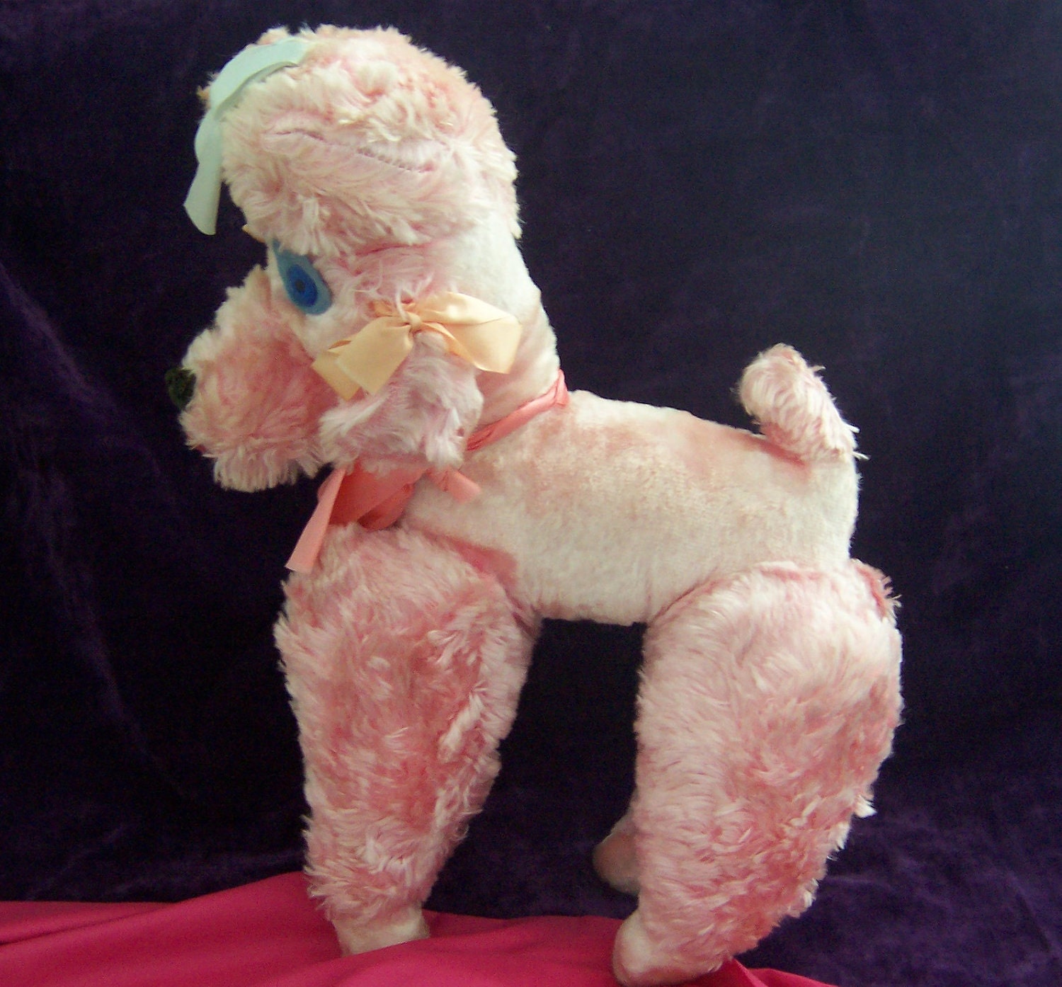 large pink poodle stuffed animal