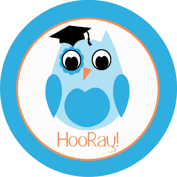 Printable Owl Graduation Cupcake Toppers INSTANT DOWNLOAD Il_170x135