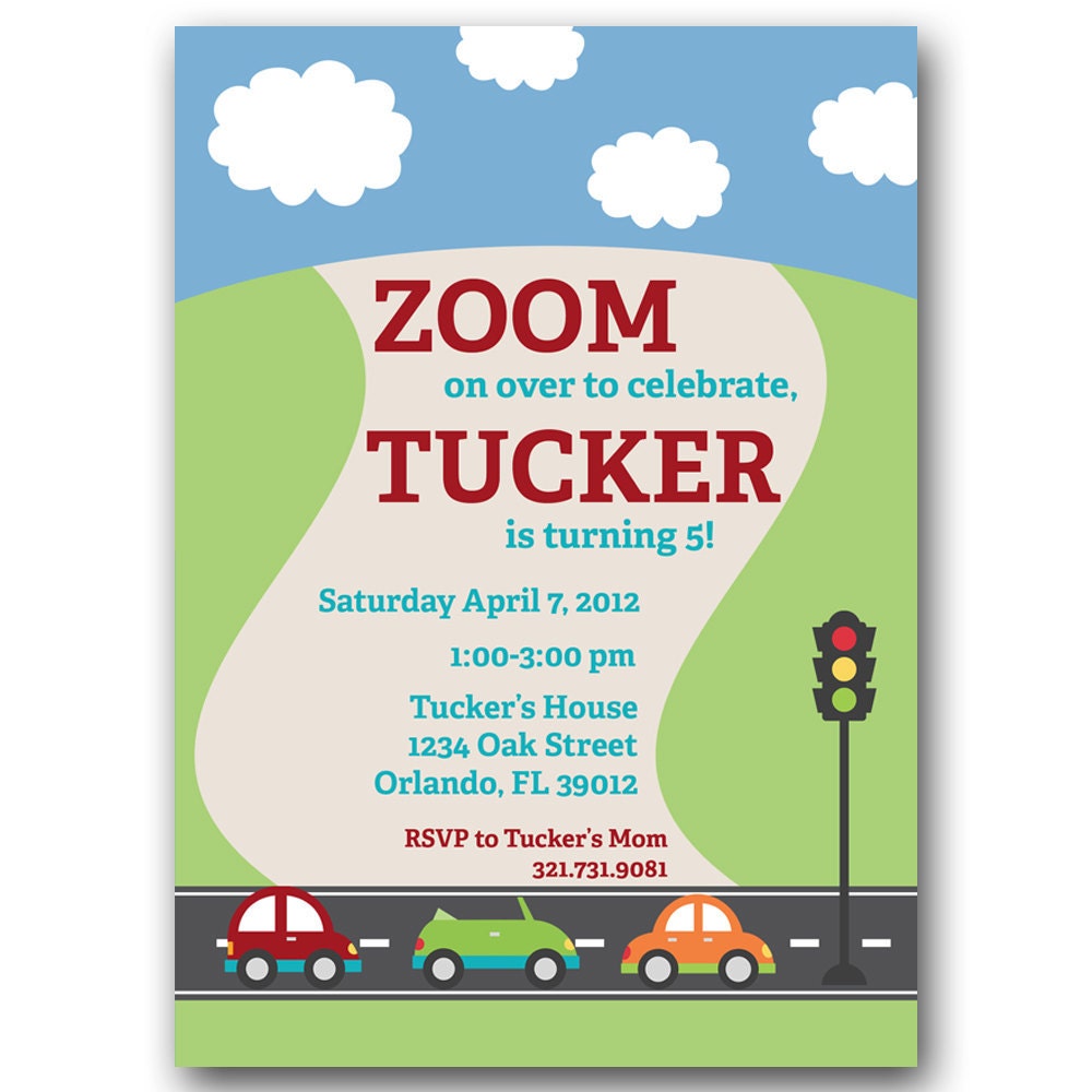 Car Birthday Invitation Il_170x135