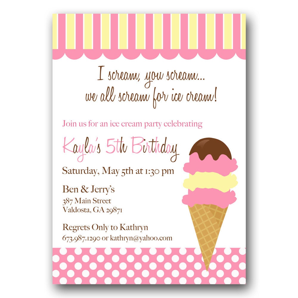 Printable Ice Cream Party Invite Il_170x135