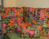 SALE Dorm Sorority Teen PILLOWS Vintage Tropical Floral
