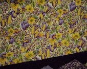 Tulips, Daffodils, Lemon and Lavender FULL Long Arm Quilted