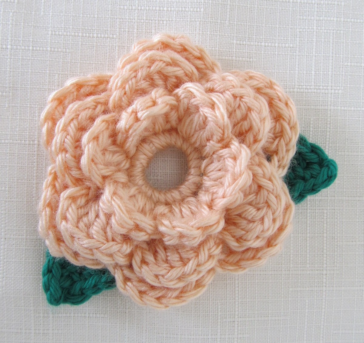Peach Rose with Leaves