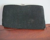60s Black Clutch / 1960s Evening Clutch Purse