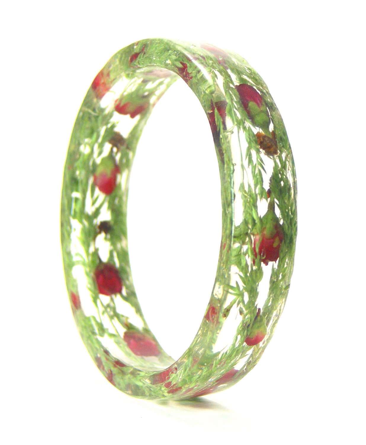 Flower Child- Green Bracelet- Flower Bracelet- Flower Jewelry- Resin Jewelry- Summer Time Fashion- Pink Bracelet